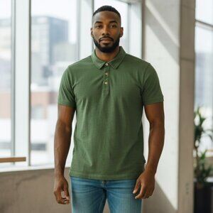 Even Tide Green Polo Shirt Men's Size Large